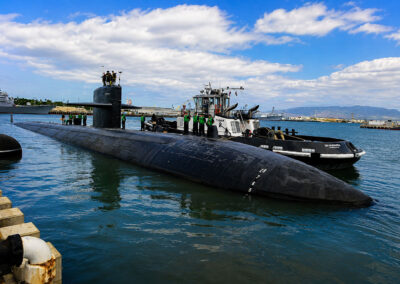 USS Jacksonville SSN 699 departs Joint Base Pearl Harbor