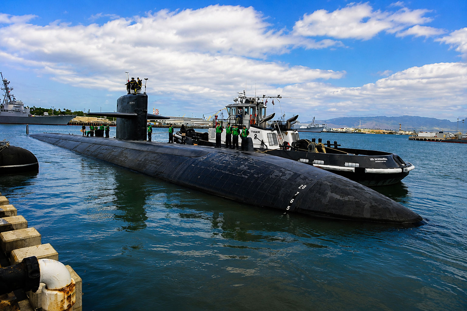 USS Jacksonville SSN 699 departs Joint Base Pearl Harbor